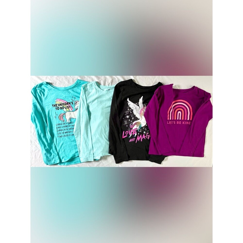 Girls Size 10/12 Long Sleeve Graphic Tee Lot SO Favorite Tee Thereabouts